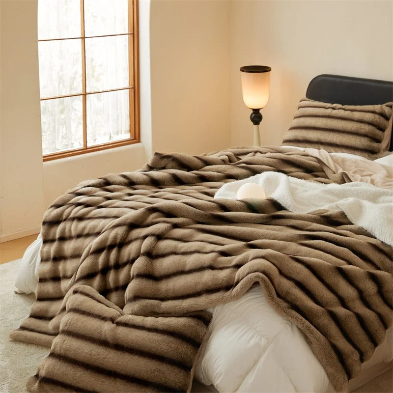 FluffyHutch Rabbit Faux Blanket