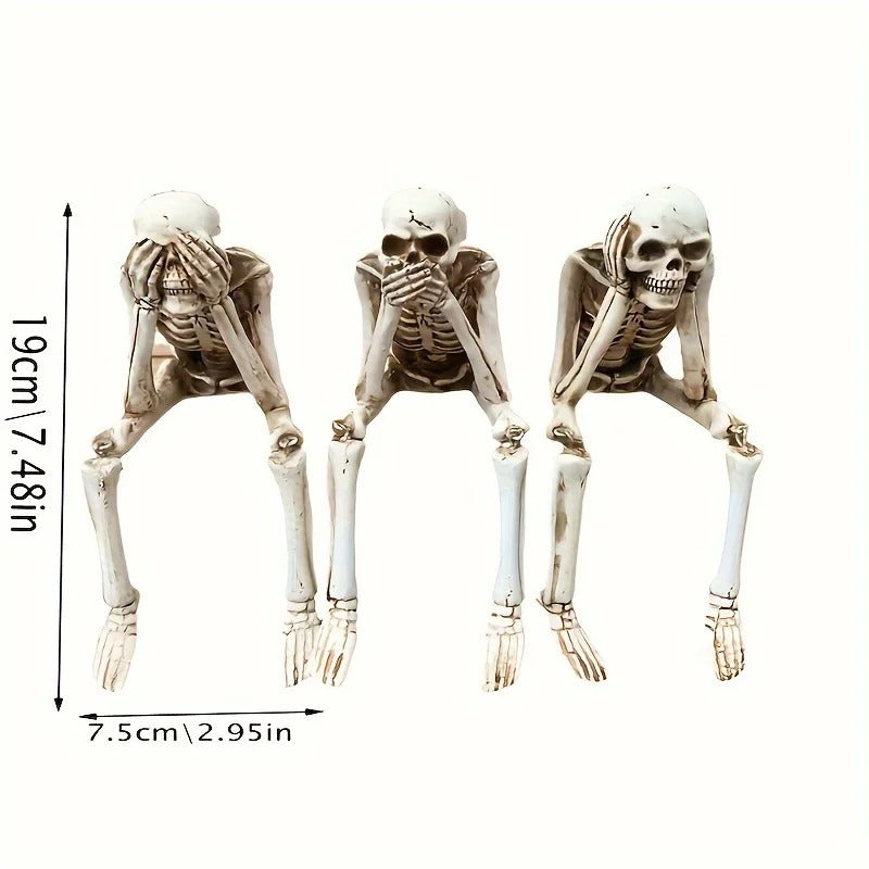 Skeleton Sculptures - Set of 3