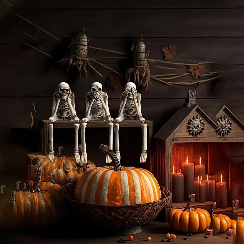 Skeleton Sculptures - Set of 3