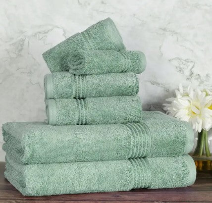 LuxeGypt Egyptian Cotton Bath Towel Set (6 Pieces)