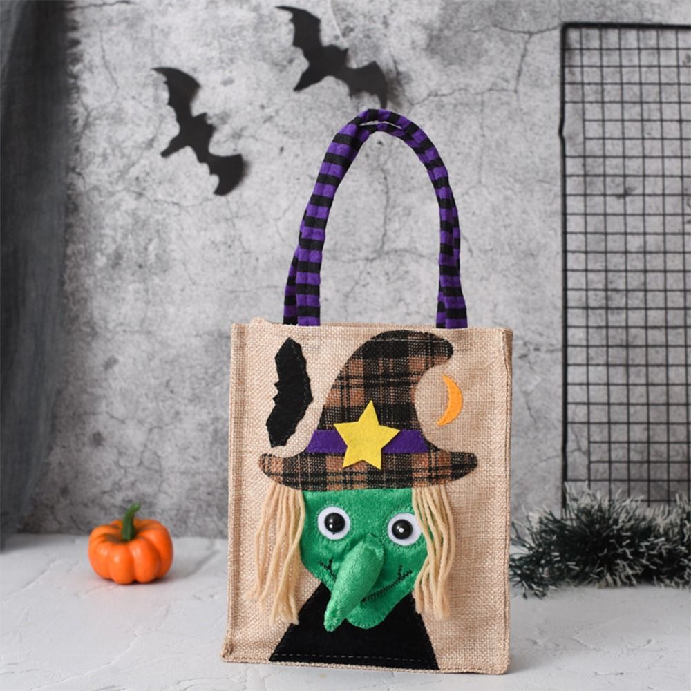 Trick-or-Treat Linen Tote Bags