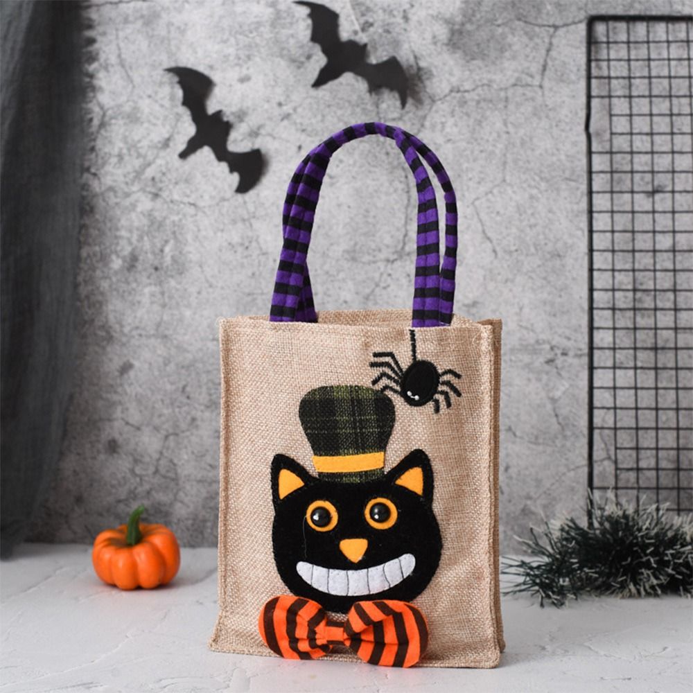 Trick-or-Treat Linen Tote Bags