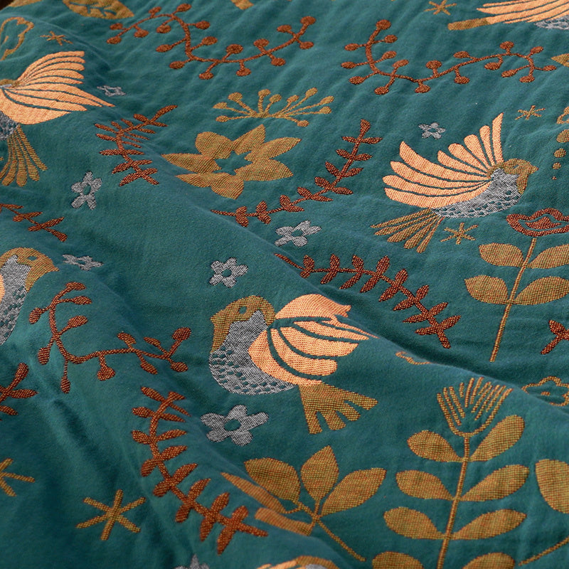 Meadow Bird Throw Blanket