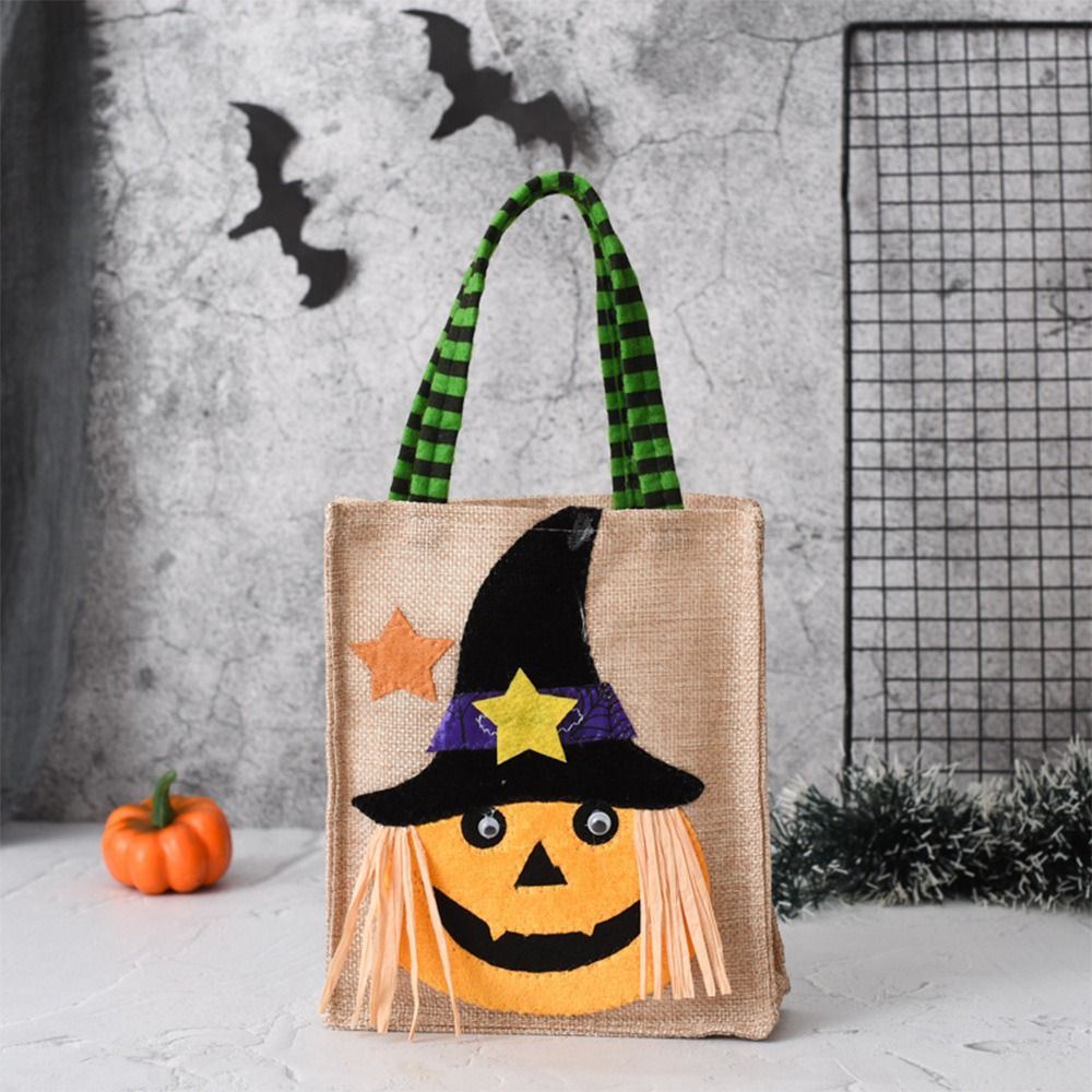 Trick-or-Treat Linen Tote Bags