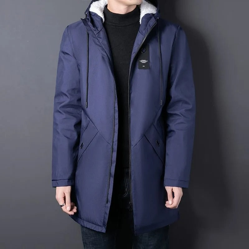 Archie Thickened Fleece Long Jacket