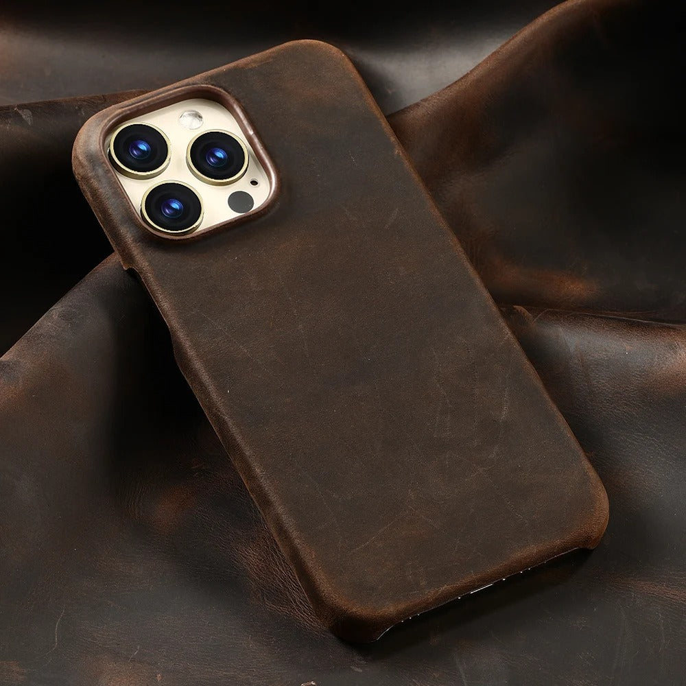 Cowhide Leather iPhone Case