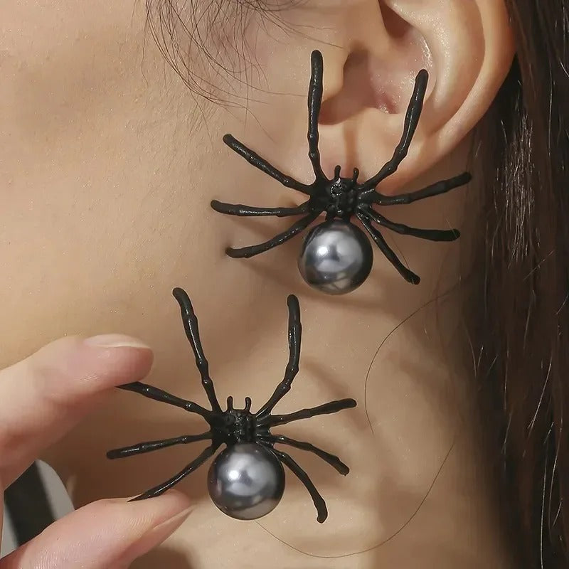 Giant Pearl Tarantula Earrings