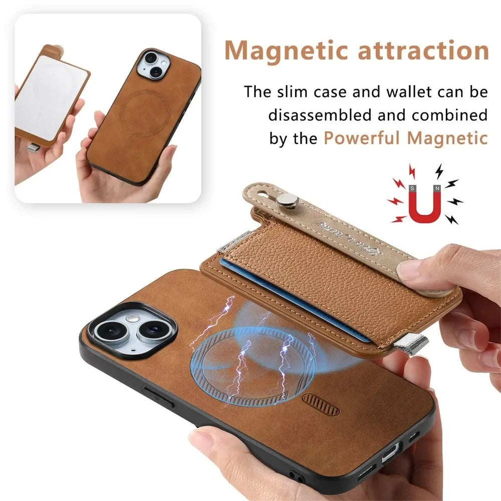 2-in-1 Magnetic Leather iPhone Case