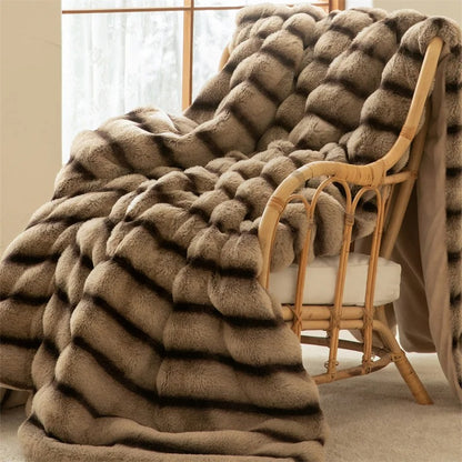 FluffyHutch Rabbit Faux Blanket