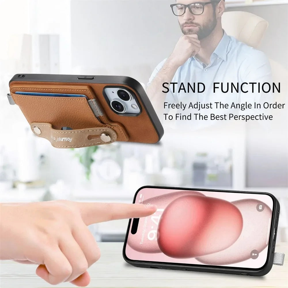 2-in-1 Magnetic Leather iPhone Case