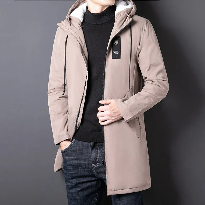 Archie Thickened Fleece Long Jacket