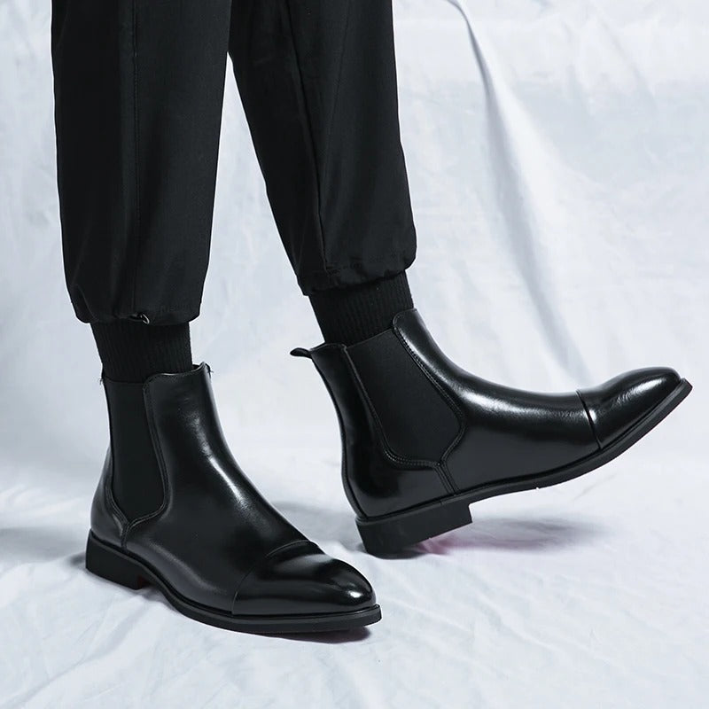 Aldo Marino Leather Chelsea Boots