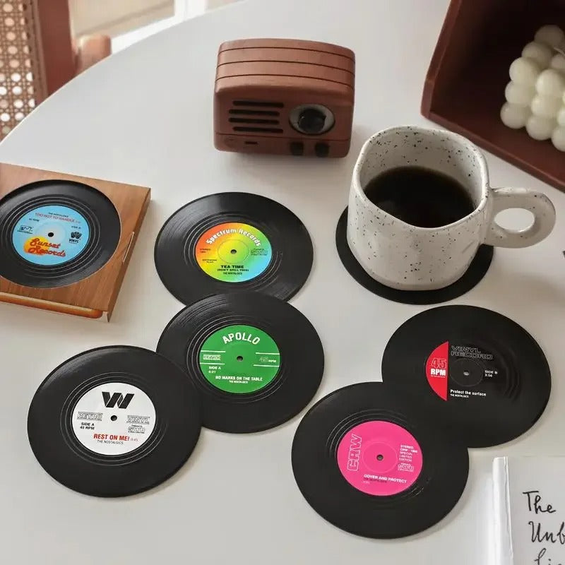 Vinyl Record Coasters