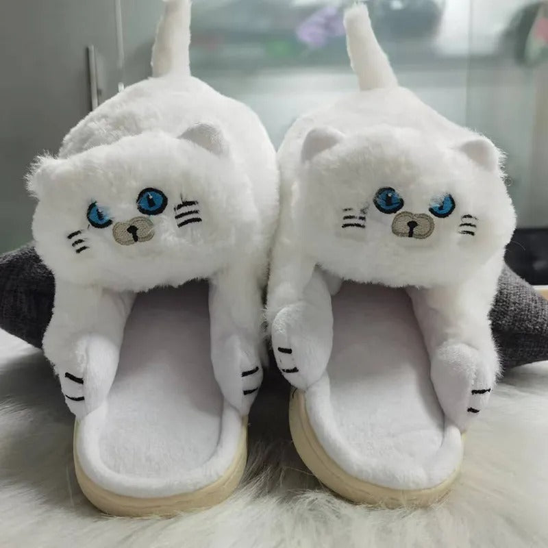 FelineFootsies Plush Cat Slippers