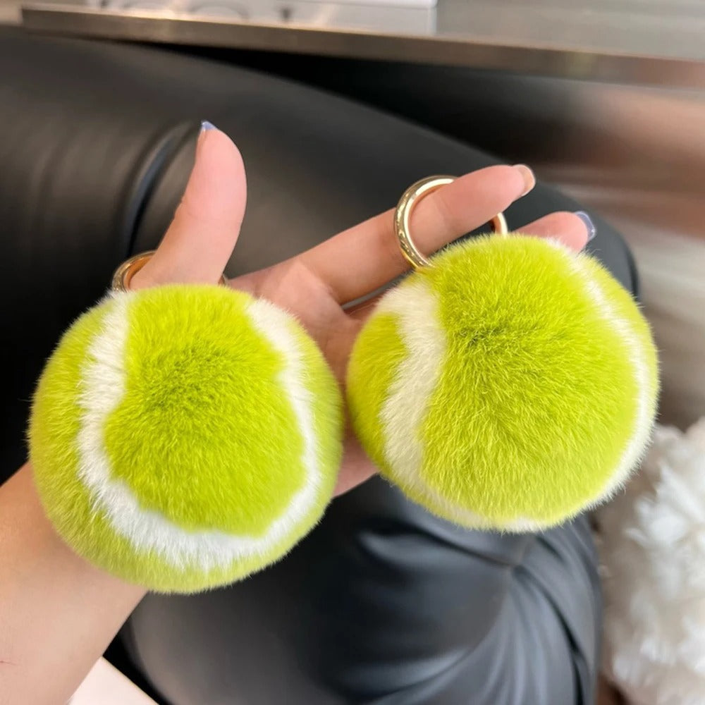 Tennis Ball Keychain