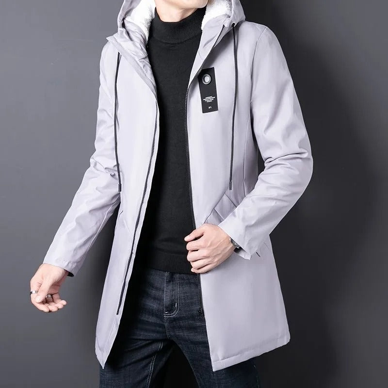 Archie Thickened Fleece Long Jacket