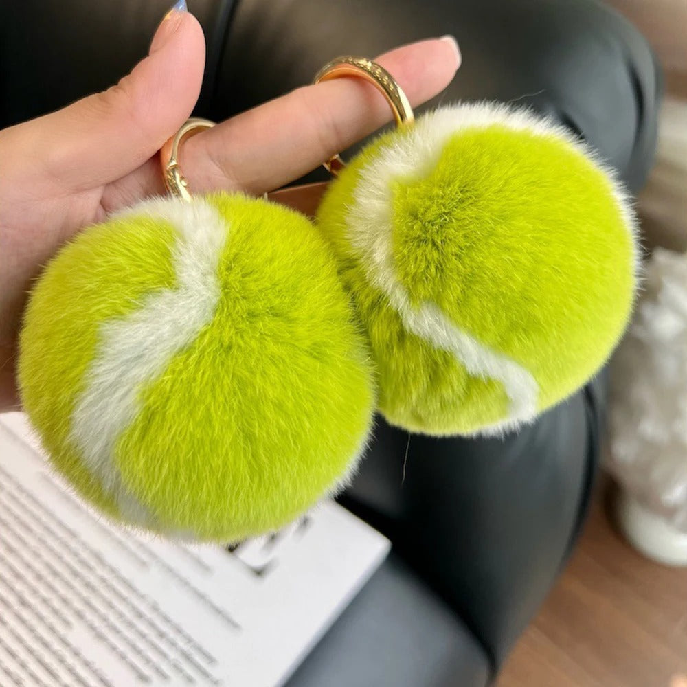 Tennis Ball Keychain