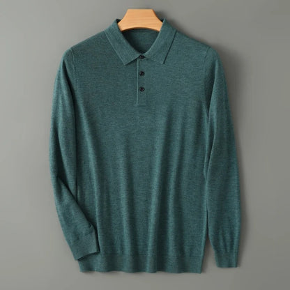 Ezra 100% Merino Wool Polo Sweater