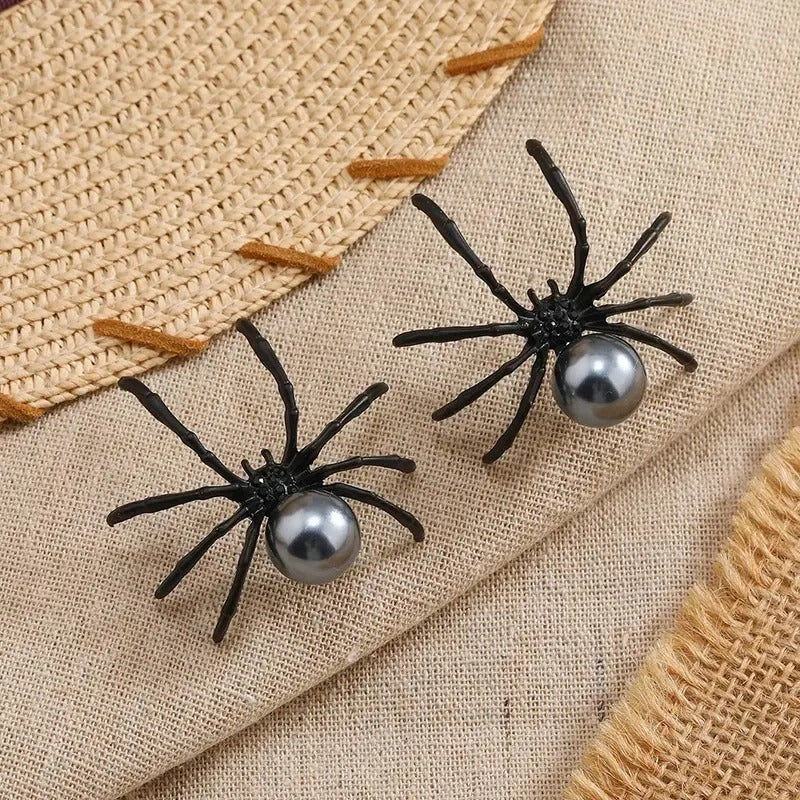 Giant Pearl Tarantula Earrings