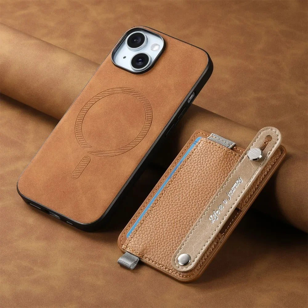 2-in-1 Magnetic Leather iPhone Case