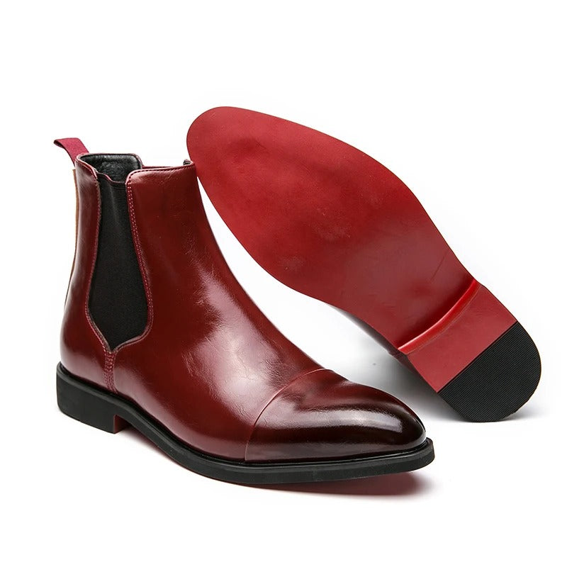 Aldo Marino Leather Chelsea Boots