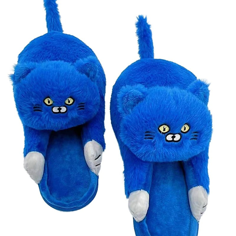 FelineFootsies Plush Cat Slippers