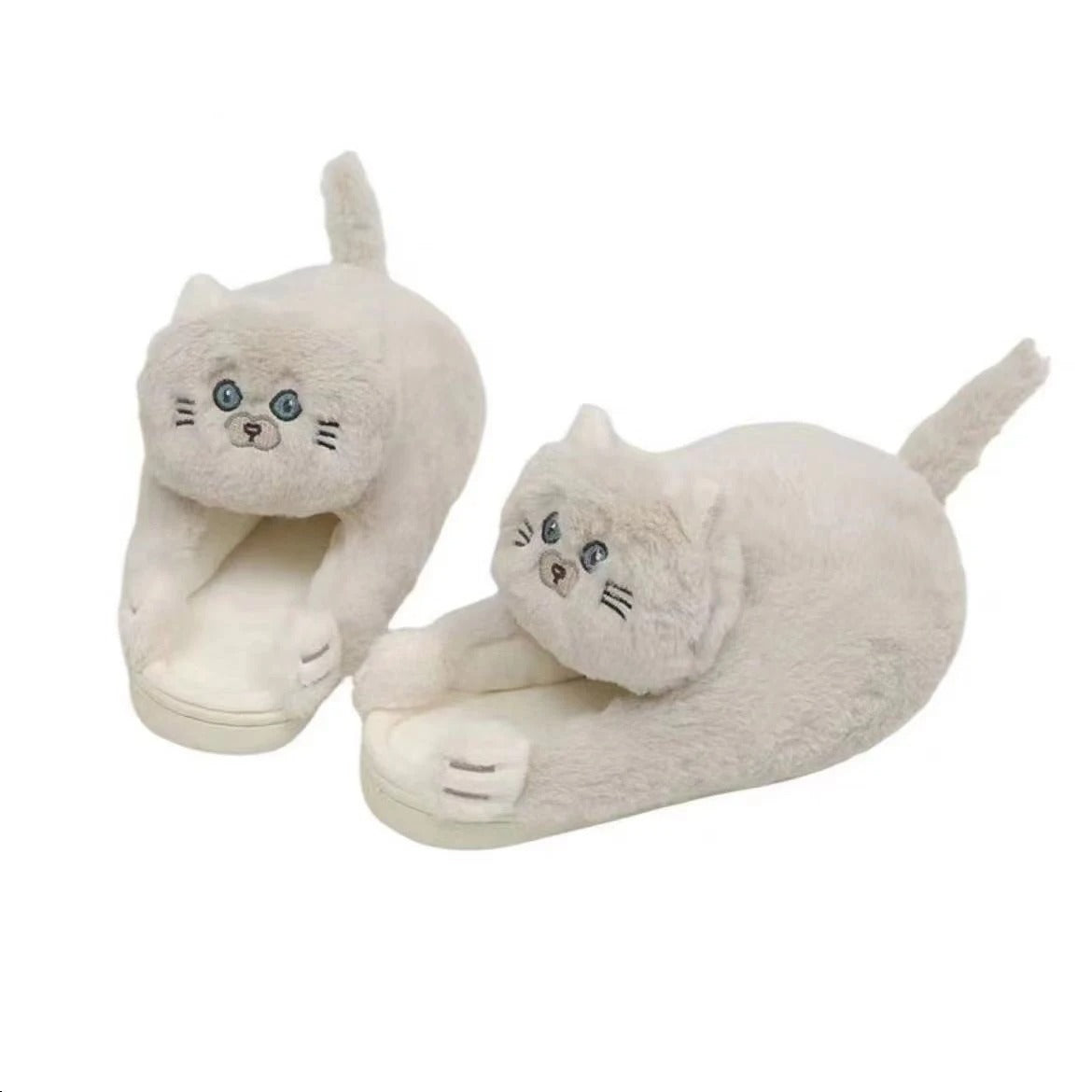 FelineFootsies Plush Cat Slippers