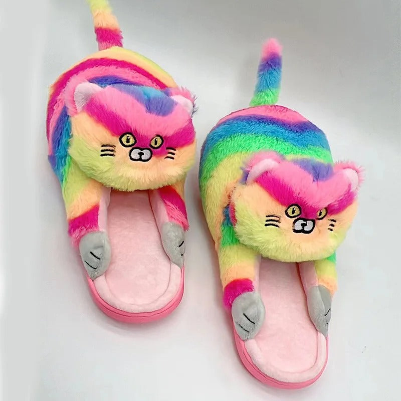 FelineFootsies Plush Cat Slippers