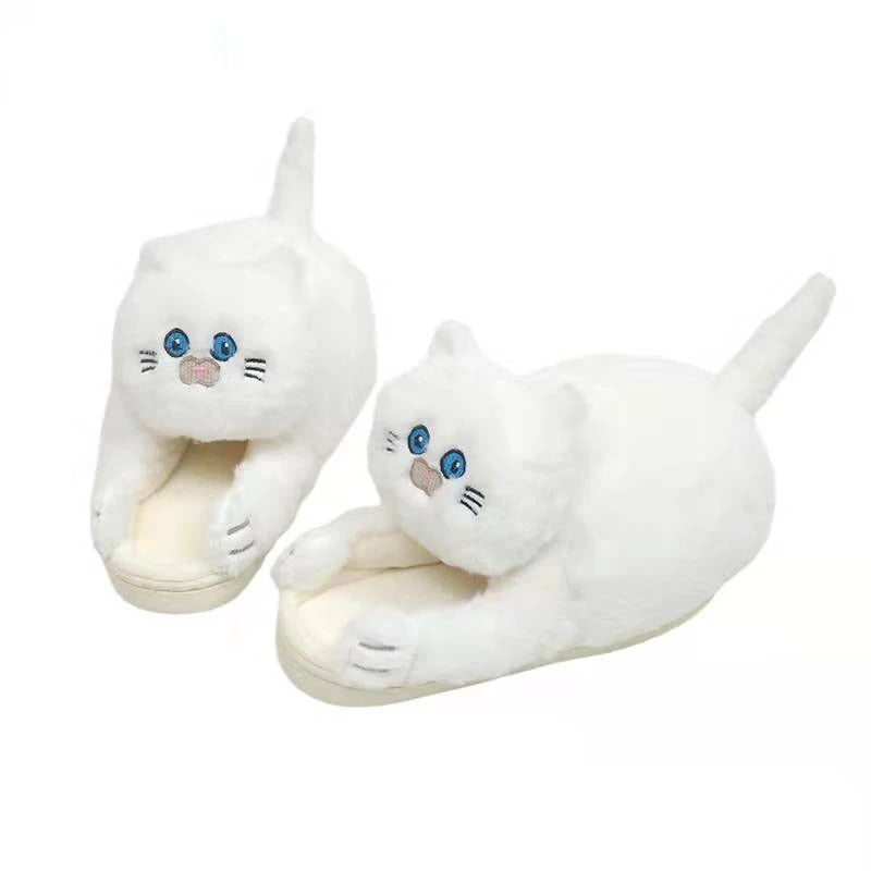 FelineFootsies Plush Cat Slippers